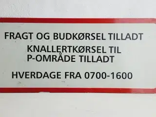 ⭐️- Vejskilt - Fragt-, Bud- og Knallertkørsel