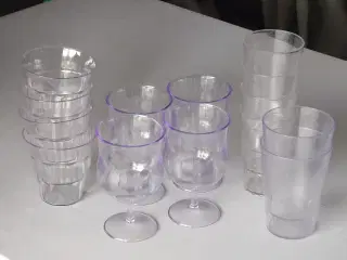 Camping plast glas diverse