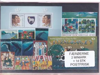 Færøerne - 2 Miniark + 14 Stk. - Postfrisk
