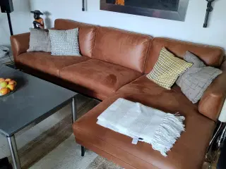  Cognacbrunt Kentucky 9 Chaiselong Sofa