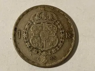 1 Krona 1943 Sweden - Silver