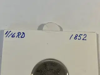 1/16 Riksdaler 1852 Sweden