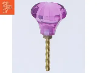 Rosa glasknop (str. 6 cm)