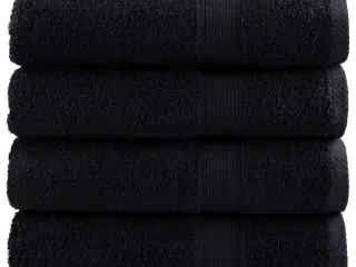 Håndklæder SOLUND 4 stk. Premium 50x100 cm 600 g/m2 sort