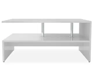 Sofabord 90x59x42 cm konstrueret træ hvid