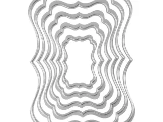 Skære- og prægeskabelon, tags, str. 2,5x4-8x12 cm, 1 stk.