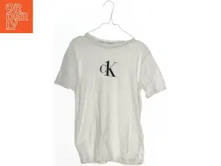 Hvid t-shirt med CK logo fra Calvin Klein (str. 140)