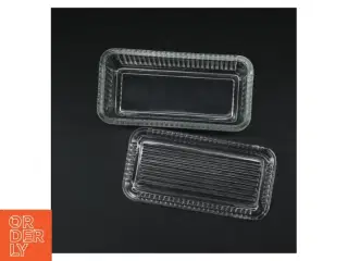 Glas smør skål (str. 19,5x9,5 cm)