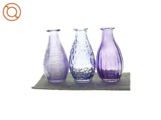 Glasvaser (3 stk) fra Ukendt (str. H: 15 cm)