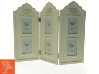 Foldbar billedramme med 6 billeder (str. H. 43,5 cm. længde. 60 cm)