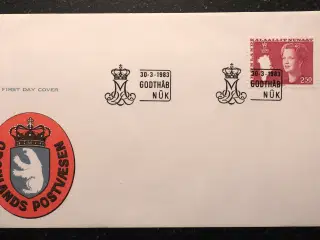 GRØNLAND, FØRSTEDAGSKUVERTER 1983