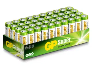 GP Super Alkaline AA batteri, 15A/LR6, 40-pak