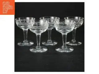 Sæt med 5 glas med mønster (str. 9 cm)