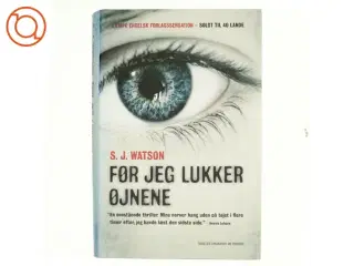 Før jeg lukker øjnene af S. J. Watson (Bog)