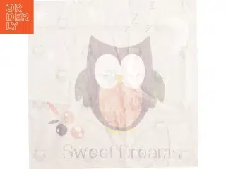 Sovesæt med uglemotiv (str. 94 x 62 cm 44 x 40 cm)