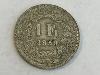 1 Franc Switzerland 1959
