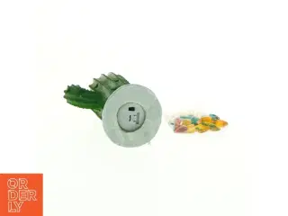 Kaktus bordlampe med farvede lys (str. 14 x 13 cm)