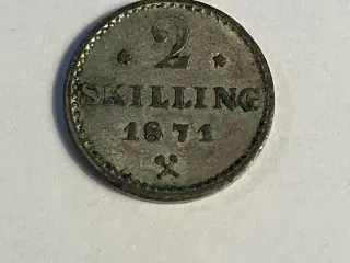 2 Skilling 1871 Norge