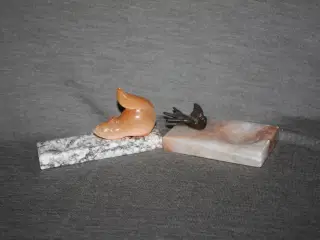 Stenfigur med stenskål 12 cm x 7 cm