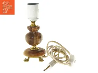 Vintage bordlampe med ledning (str. 19 cm)