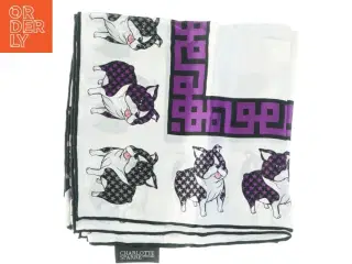 Tørklæde med hundeprint fra Charlotte Sparre (str. 87 x 87 cm)