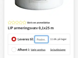 Lip armeringsvæv 