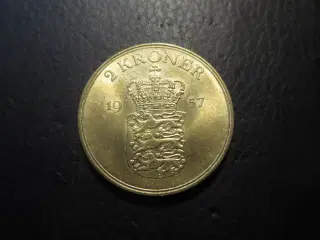 2 kroner 1957 unc kv. 0