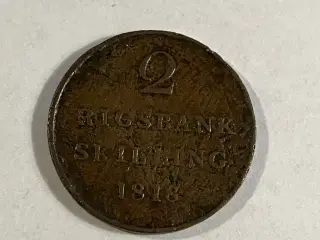 2 Rigsbankskilling 1818