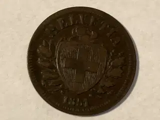 2 Rappen Switzerland 1851
