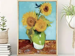 * Lærredsmaleri; Van Goghs solsikker