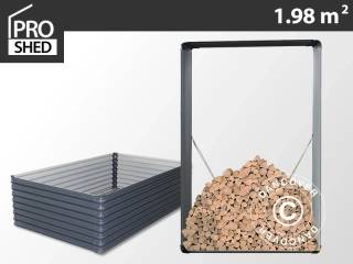 Brændeskur/højbed 1,10x0,52x1,80m ProShed®, Antrac