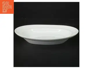 Oval serveringsfad/skål fra B&G hvidpot (str. 22x18,5 cm)