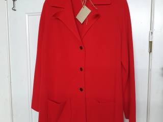 Rød Retro 80'er jersey jakke 