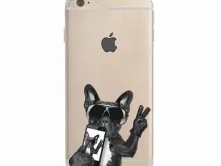 Silikone cover hund til iPhone 6 6s 7 8