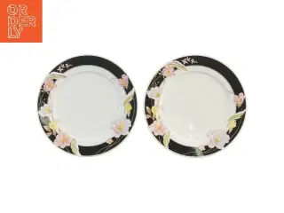 Porcelænstallerkener med blomstermønster fra Lynns (str. 2 styk, ø 27 cm)
