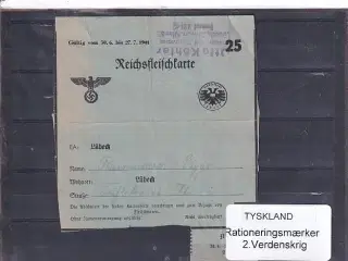 Tyskland - Rationeringsmærker - 2. Verdenskrig