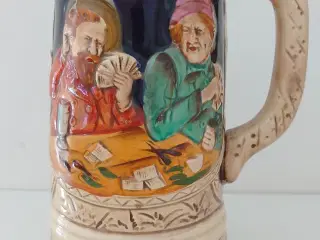 Vintage tysk musikspillende ølkrus i keramik.