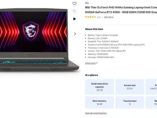 Bærbar - Gamer 4060.