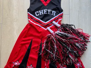 Cheerleader udklædning, pige, str. 140