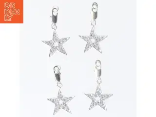 Sølv stjerne ørestikker (str. 35 mm)