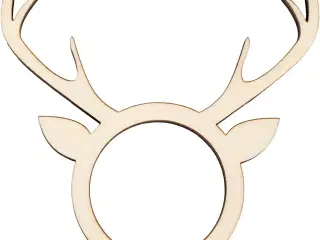 Elegant Servietring med Udskåret Gevir - 4 stk.
