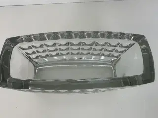 Vintage vase / holder i klart massiv glas