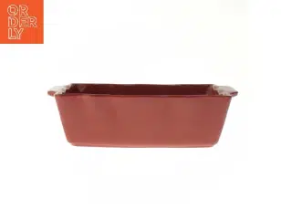 Rød keramik fad (str. 7,5x24x16 cm)