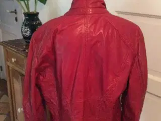 Rød jakke dansk design, ægte læder