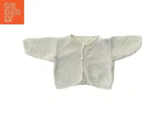 Strikket babycardigan (str. bryst 30 cm, længde 24 cm)