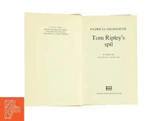 Tom Ripley&#39;s spil af Patricia Highsmith (Bog=