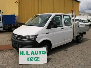 VW Transporter 2,0 TDi 150 Mandskabsvogn m/lad DSG