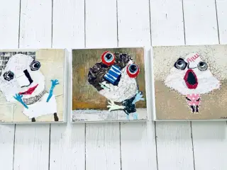 Kunst malerier 3 stk 