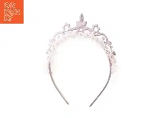 Lyserød prinsessekrone hårbøjle (str. 17 cm)