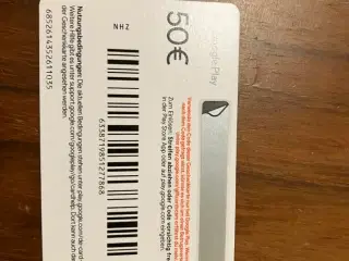 Unused 50 Euro Giftcards x5